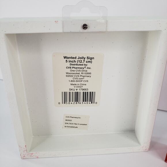 2 Christmas Wood Decor Signs Set Jolly Man No Peeking Holiday Santa Claus - Picture 3 of 7